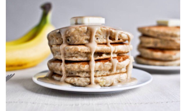 Whole Wheat Brown Sugar Banana Bread Pancakes