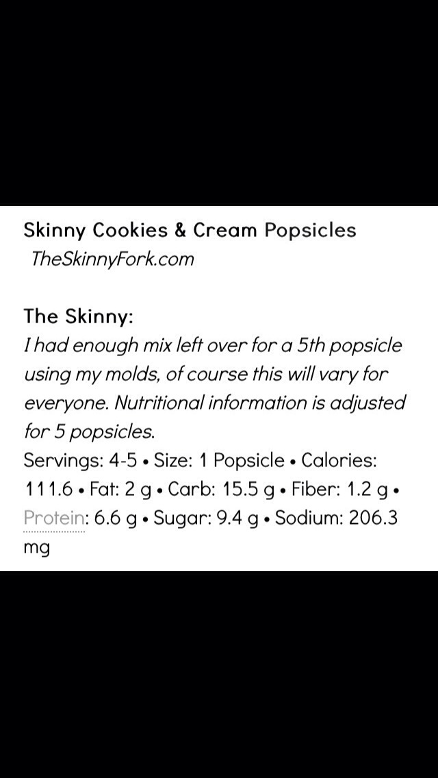 100 Calorie Oreo Popsicles