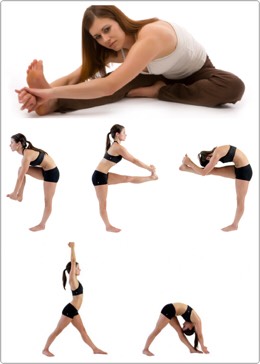 Theres 3 different head to knee stretches