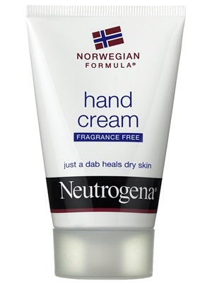 Neutrogena Hand Cream

This cream is so concentrated I would call it more of an ointment. I have used this for years as my saving grace for chapped skin. A little goes a long way and you can even use it on your lips! 
 Get it at Drugstores $5