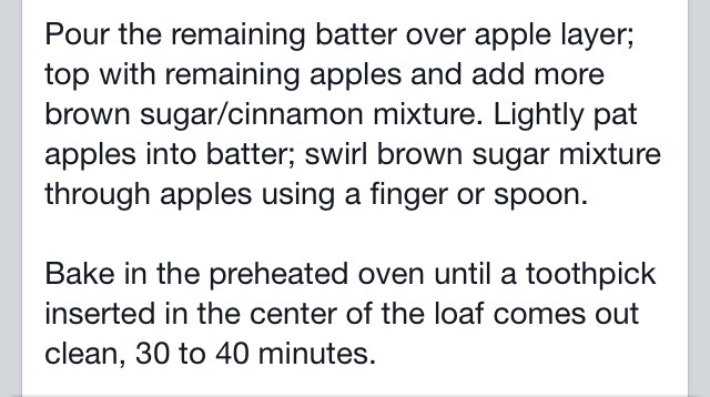 Apple Cinnamon Loaf
