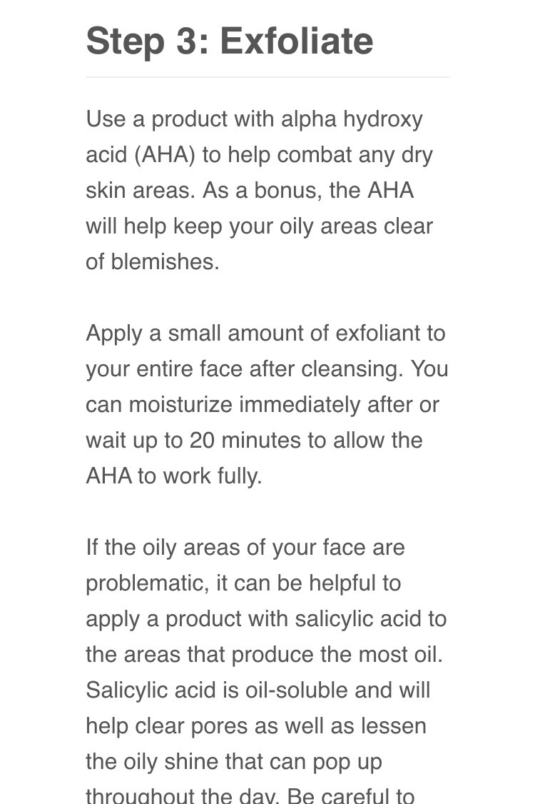 Skincare Routine Guide For COMBINATION Skin