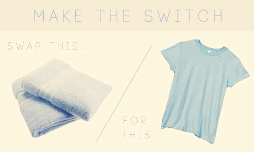 Too dry your hair faster use your shirt instead of a towel.