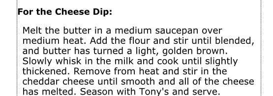Pretzel Bites With Spicy Cheddar Cheese Dip