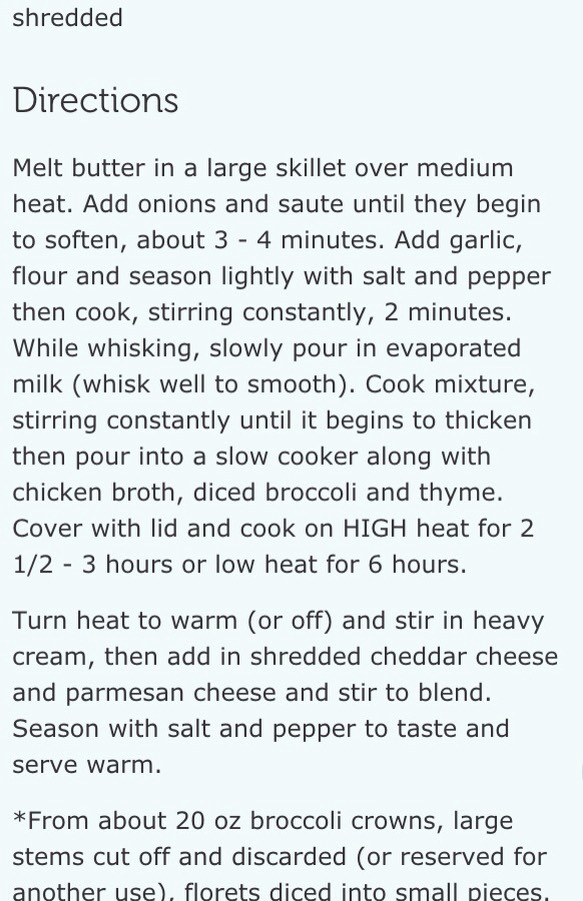 Slow Cooker Broccoli Cheese Soup