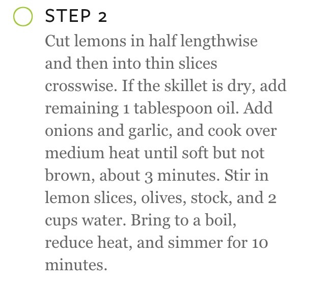 Lemon And Olive Chicken Recipe