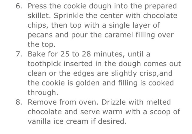 Chocolate pecan pie skillet cookie