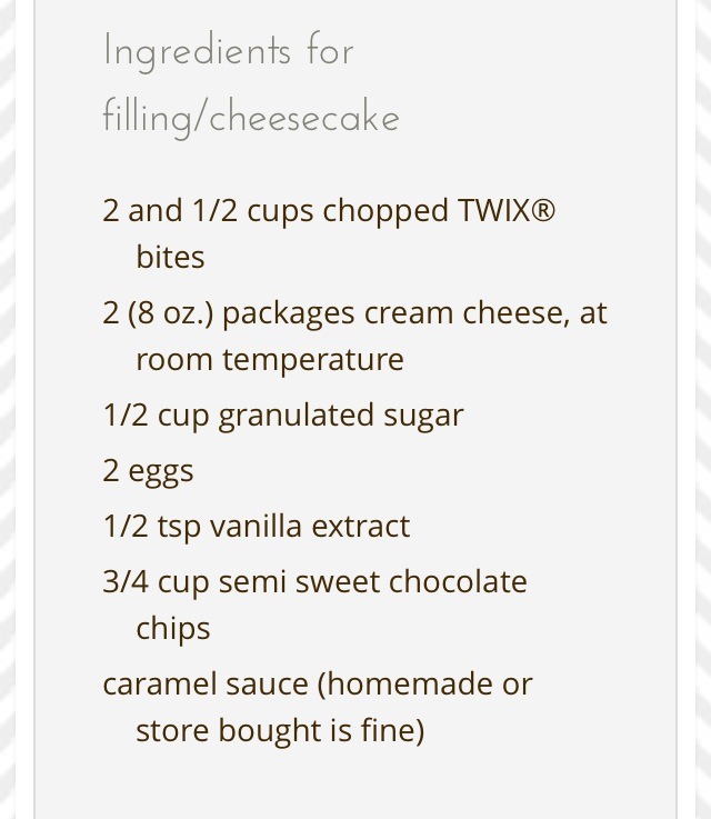 Twix Cheesecake Bars- MY FAVE!!