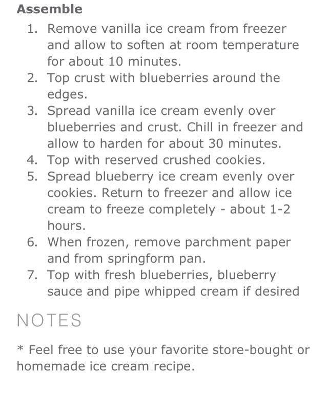 Blueberry lemon ice cream cake 