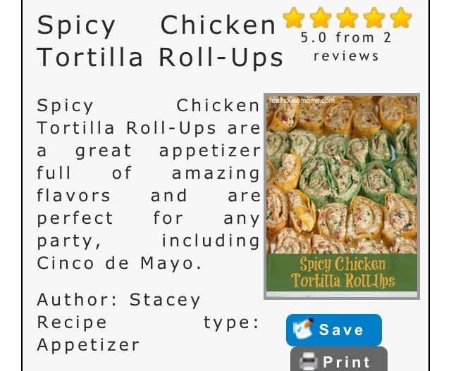 Spicy Chicken Tortillas Roll ups 