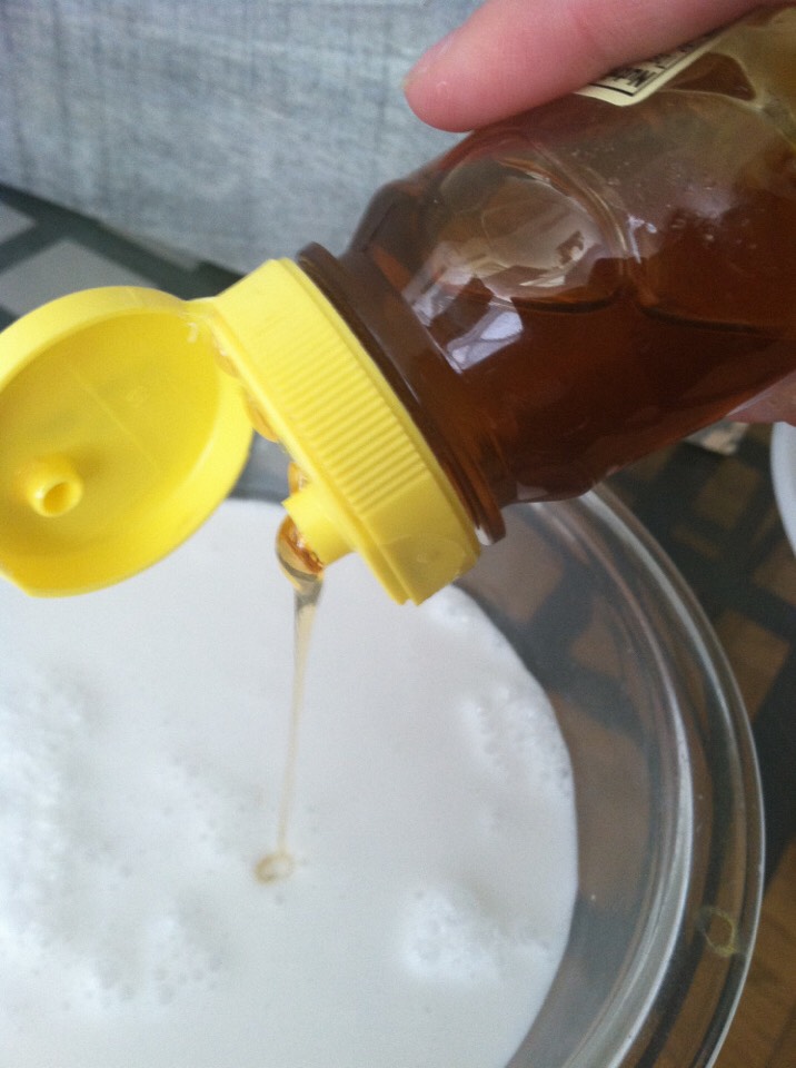Add 3/4 tablespoons of honey
