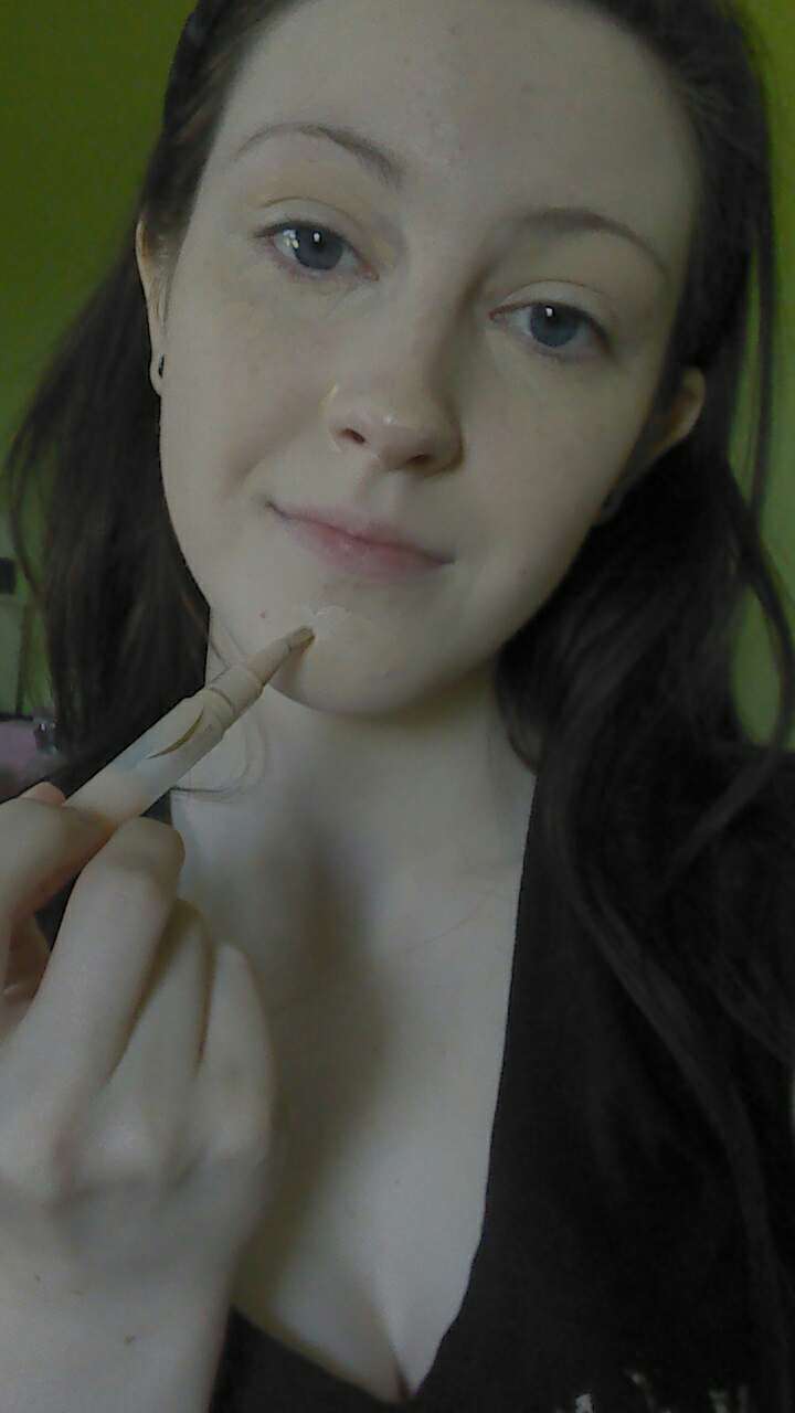 Apply highlighting #concealer to your chin, around the nose, under eye area, and eyelids. Putting concealer on your eyelids will act as a primer for eyeshadow. Using #BabyOil on your under eye area before applying concealer will help with creasing if your concealer tends to settle in the fine lines.