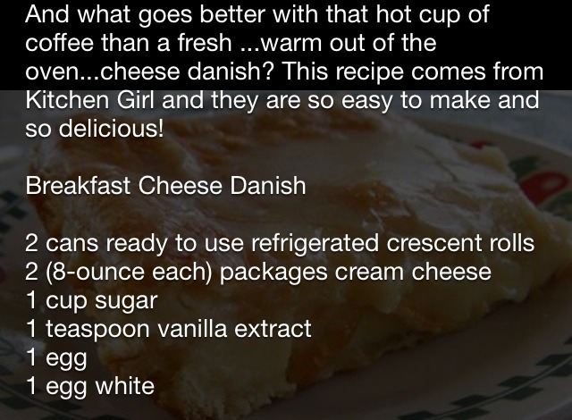 Breakfast Cheese Danish - Great For Christmas Morning (: