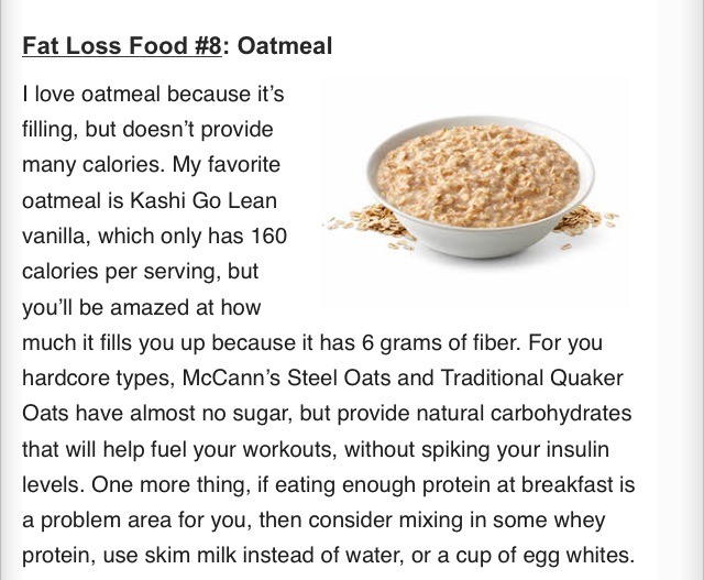 Top Ten Fat Loss Foods