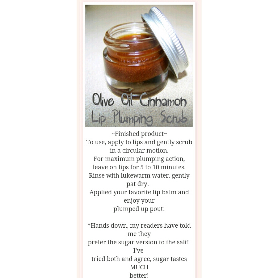 Olive Oil Cinnamon Lip Plumping Scrub

