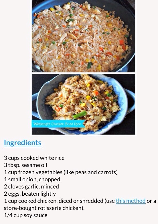 Homemade Chicken Fried Rice 