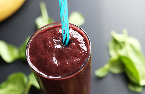 6. 5-Ingredient Detox Smoothie
The Skinny: 181 calories, 1.6 g fat, 41 g carbs, 29 g sugar, 4.7 g fiber and 2.5 g protein per 2-cup serving