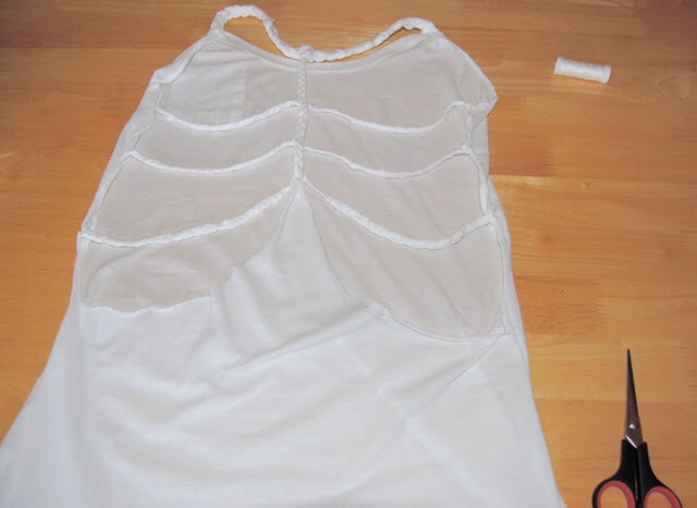 7. Last, sew the straps to the middle piece at the neck and cut off excess fabric. Enjoy!