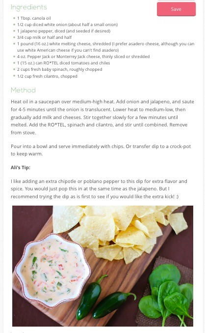 White Cheese And Spinach Dip 