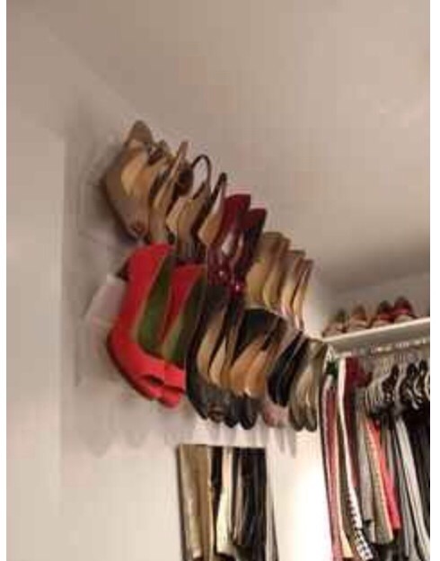 #9 use a slanted shelf to store your heels