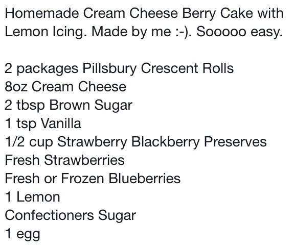 Cream Cheese Berry Cake W/ Lemon Icing π