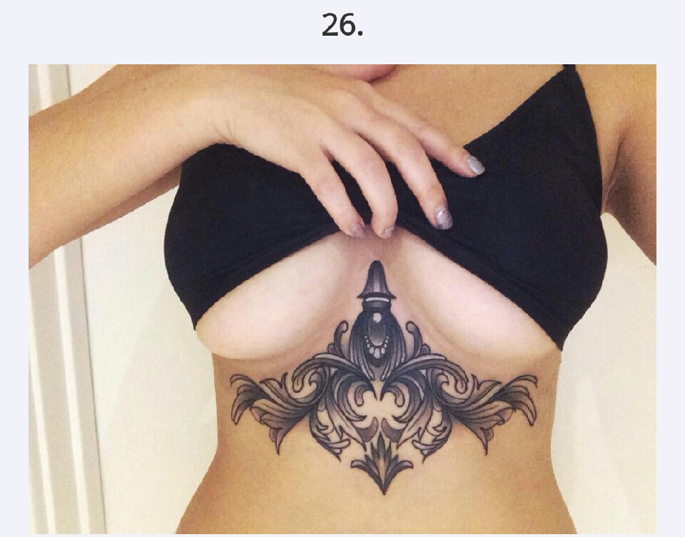 30 Sexy Under Breast Tattoos  You Won't  Be Able To Take Your Eyes Off Of!