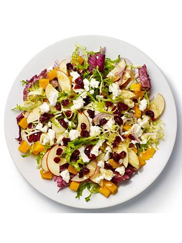 Goat's cheese, apple and butternut salad