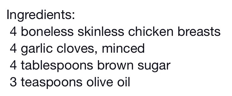 Simple & Delicious Baked Garlic Brown Sugar Chicken!