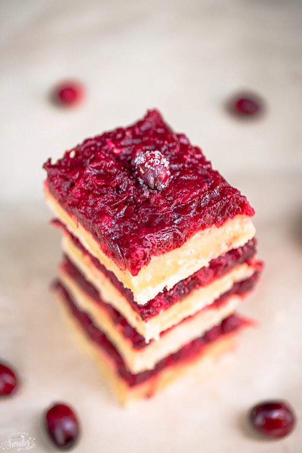 Leftover Cranberry Sauce? Make Cranberry Shortbread Bars