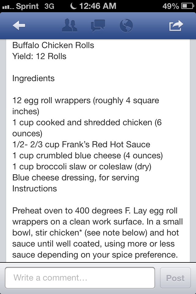 Buffalo Chicken Rolls [: 