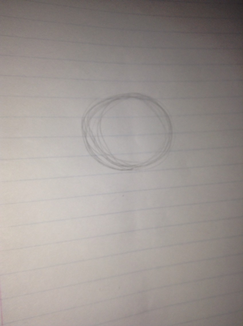 Start by using your shoulder to draw many circles. This will help you make a perfect circle.