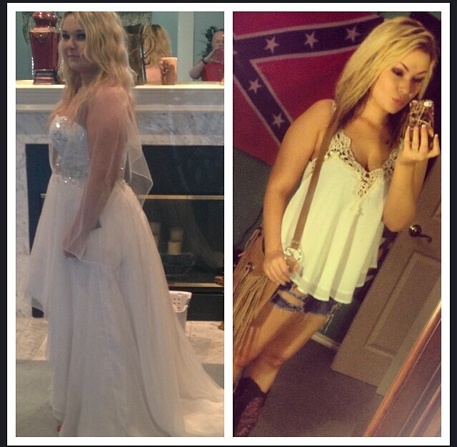 (Prom in high school, freshman year of college)