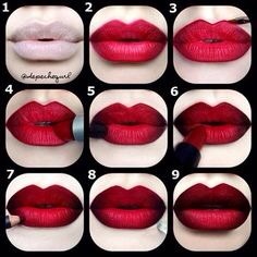 Beautiful Ombre' Lips Tutorial😘🙌👄💋 & Some Eyeshadows👌