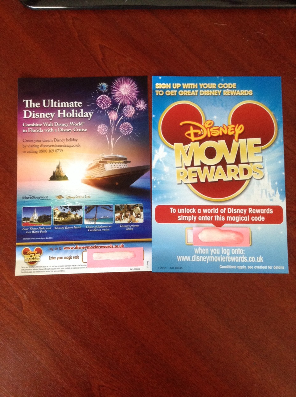 If you have any DVDs with these inside sign up to disney rewards it's free and easy to do!!!