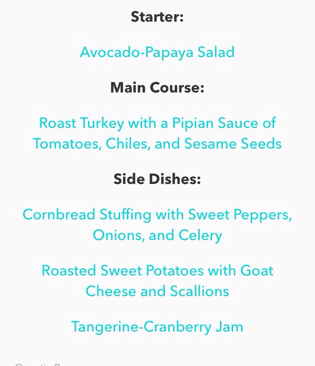 Thanksgiving Menu Plans #friendsgiving