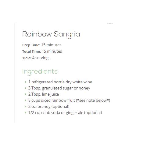 Colorful Rainbow Sangria!! Tastes Just As Beautiful As It Looks!♥♥♥