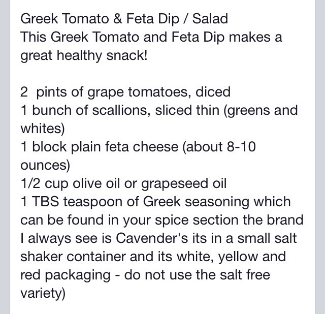 Greek Tomato & Feta Dip Salad.