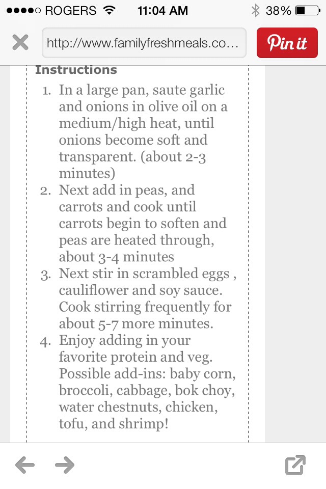 Cauliflower Fried Rice! (looks And Tastes Like Rice, But It's Not!)
