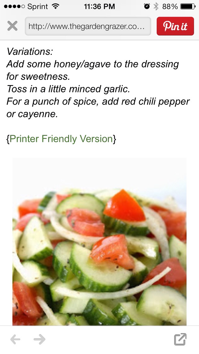 Cucumber Salad...