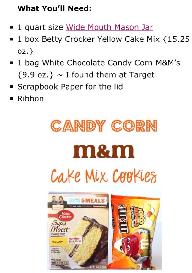 ✨Candy Corn M&M Cake Mix Cookies✨