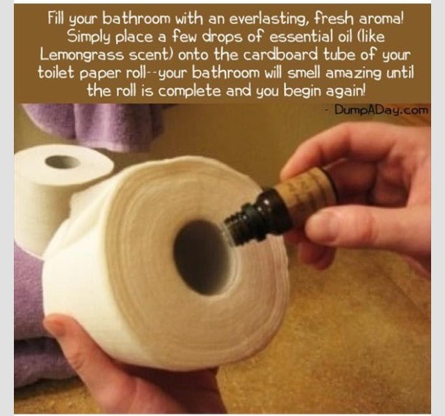 Make your bathroom smell nice with some essential oil!
