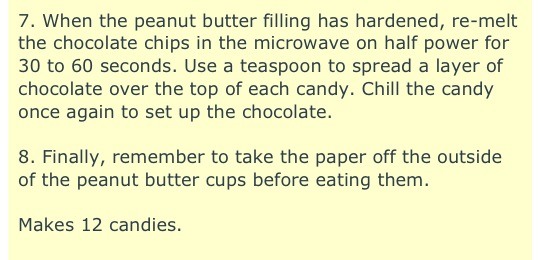 Peanut Butter Cup Recipe 