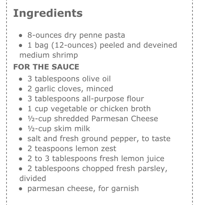 YUMMY CREAMY LEMON SHRIMP PASTA!
