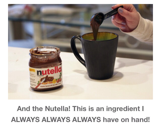 " Nutella Cake In A Mug "