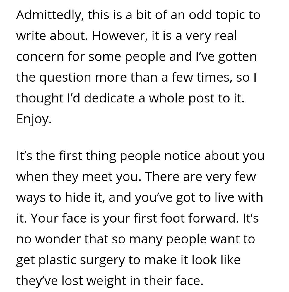 How To Lose Weight In Your Face!