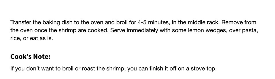 Roasted Shrimp Scampi 