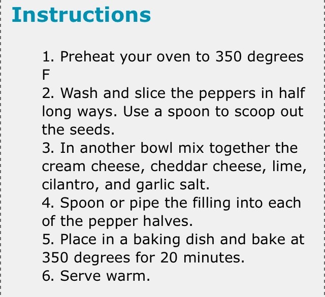 Cheesy Stuffed Mini Peppers