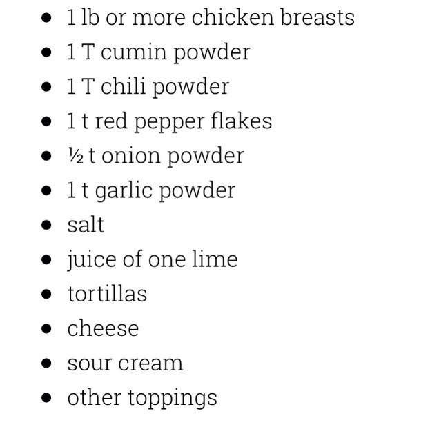 SLOW COOKER CHICKEN TACOS 