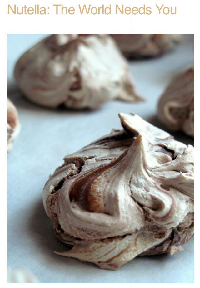 Nutella meringue.  