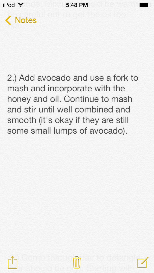 Avocado, Honey And Coconut Oil Hair Mask